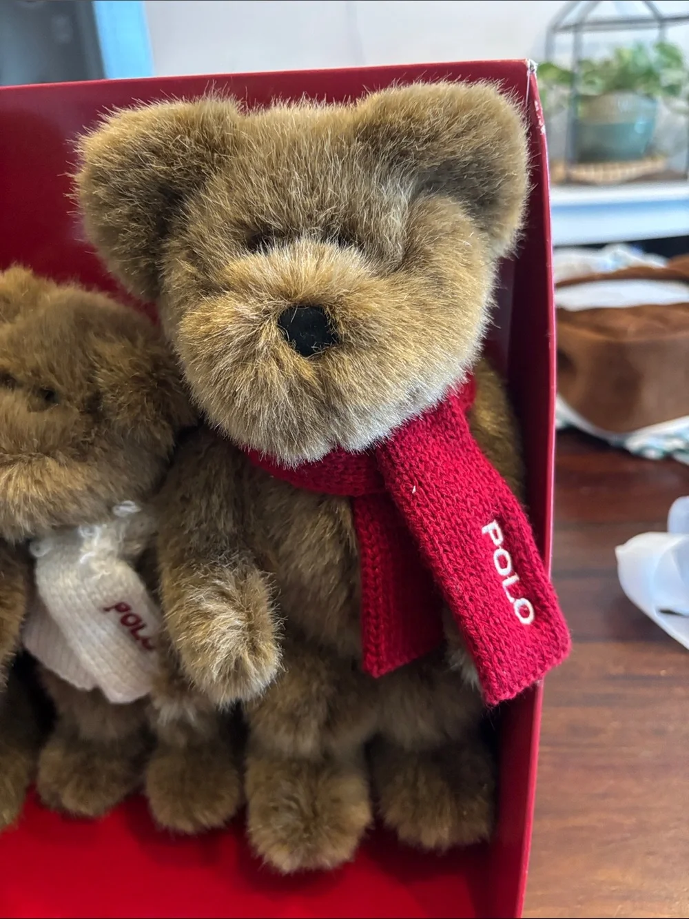 Ralph Lauren Vintage Polo Bear Set of 3 stuffed animals winter holiday 2001 READ